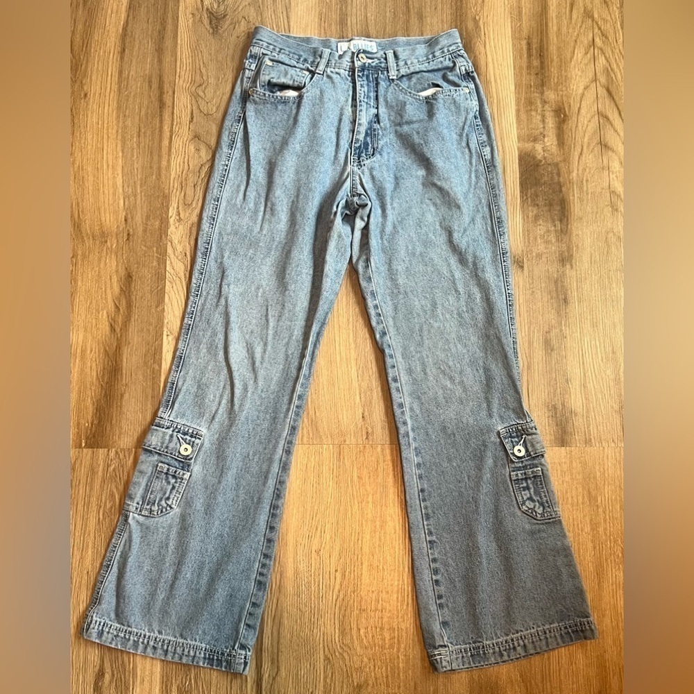 Vintage L.A. Blues Light Denim Jeans With Cargo Pockets at the Bottom